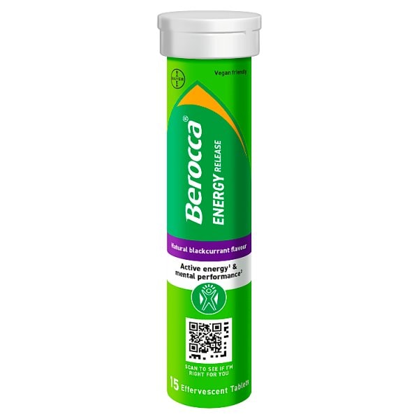 Berocca Unisex Energy Release Blackcurrant 15 Effervescent Tablets