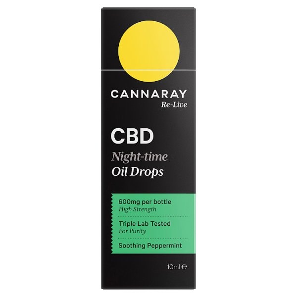 Cannaray Unisex Cbd Night Time Oil Drops 600Mg 10Ml