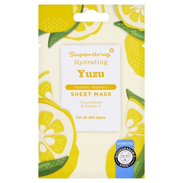 Superdrug Unisex Hydrating Yuzu Sheet Mask