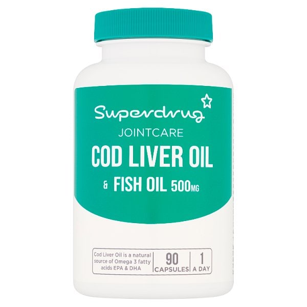 Superdrug Unisex Cod Liver Oil 500Mg 90S