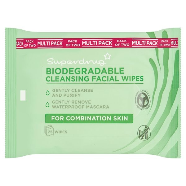 Superdrug Unisex Wipes Combination Skin Twin Pack