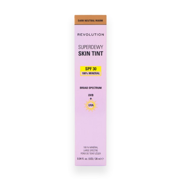 Revolution Unisex Dark Neutral Warm Superdewy Sundew Spf 30 Skin Tint Liquid Foundation Dark Neut Warm
