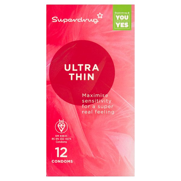 Superdrug Unisex Ultra Thin Condoms 12S