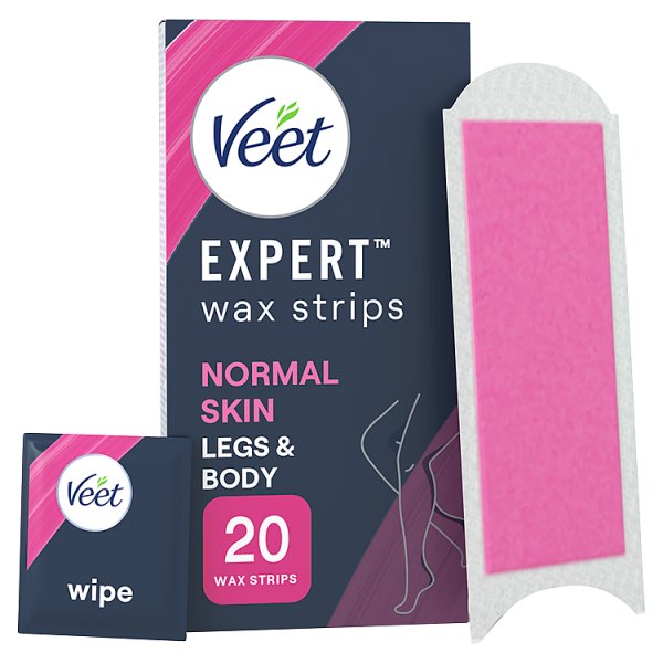 Veet Women's Expert Wax Strips Legs & Body Normal Hair Removal 20S