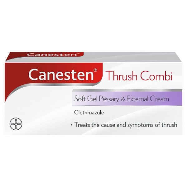 Canesten Women's Cream Thrush Combi Soft Gel Pessary & External 500Mg