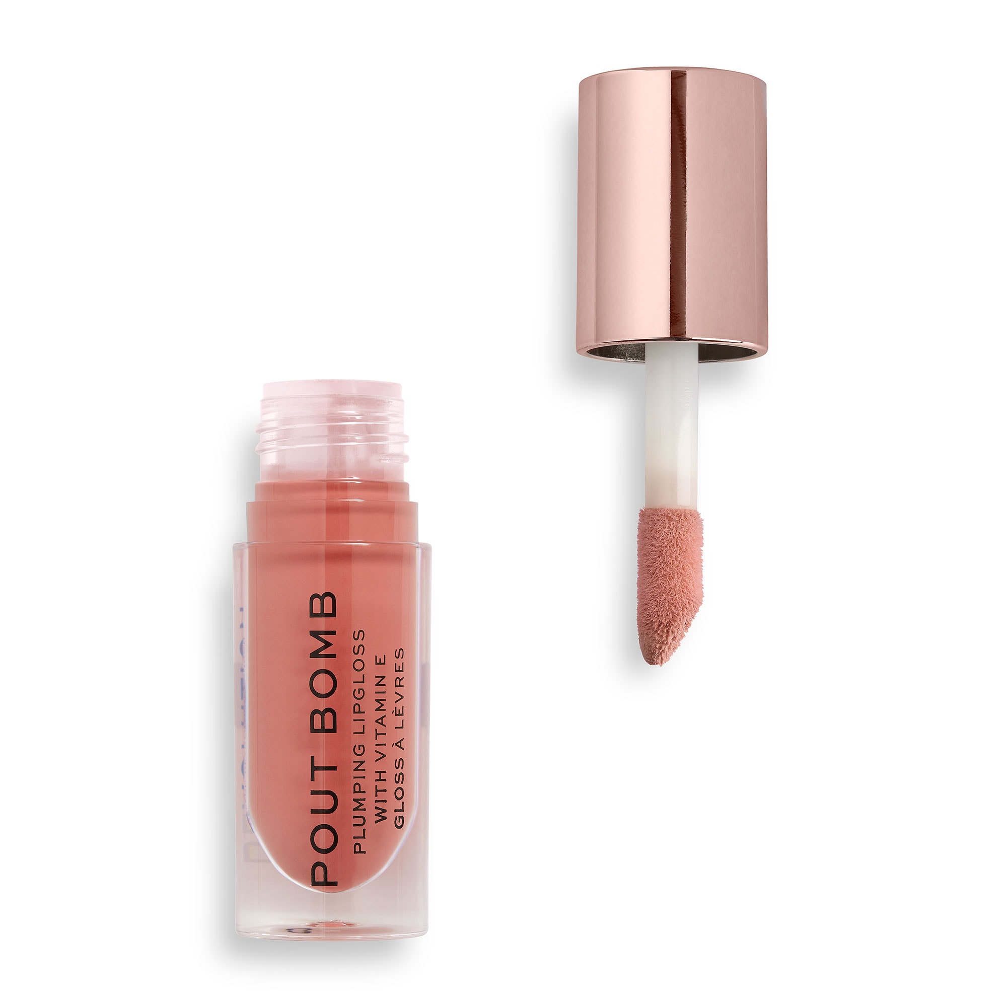 Revolution Pout Bomb Lip Plumping Gloss Kiss Nude