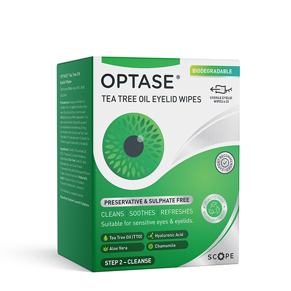 Optase Unisex Tea Tree Oil Eyelid Cleansing Wipes
