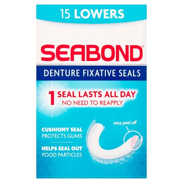 Seabond Unisex Denture Fixative Seals Original 15 Lowers