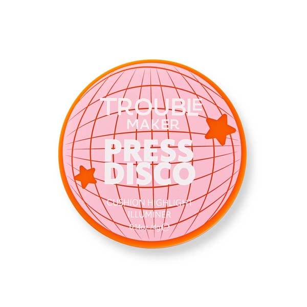 Trouble Maker Press Disco Cushion Highlight Dancefloor Gold