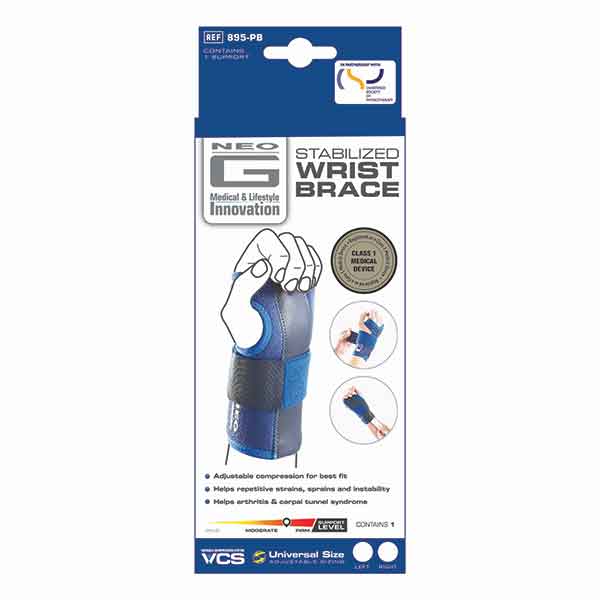 Neo G Unisex Stabilized Wrist Brace Left - One Size