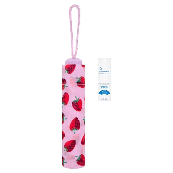 Superdrug Unisex Supermini Strawberry Print Umbrella