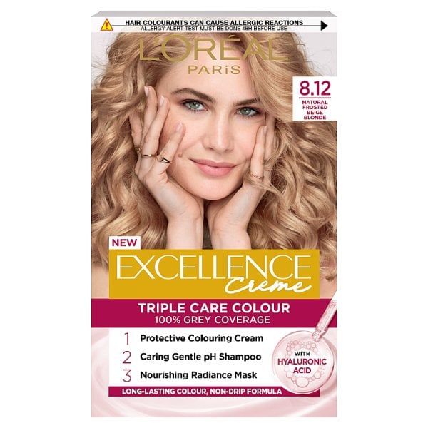 L'oréal Paris Unisex Natural Frosted Beige L'oréal Excellence Crème 8.12 Blonde