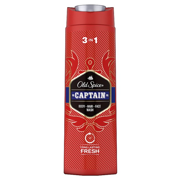 Old Spice Unisex Captain Shower Gel & Shampoo For Men 400Ml