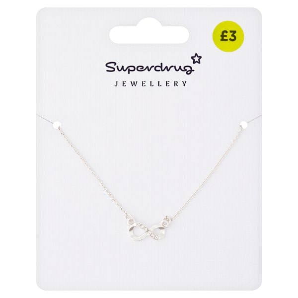 Superdrug Unisex Silver Tone Infinity Necklace