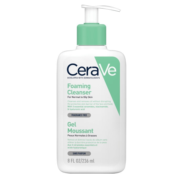 Cerave Foaming Cleanser With Niacinamide For Normal To Oily Skin 236ml