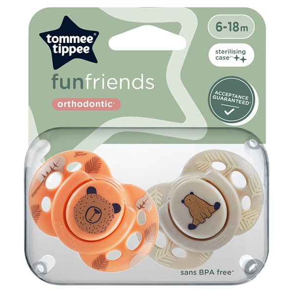 Tommee Tippee Unisex Kids Closer To Nature Soothers Fun 6-18M