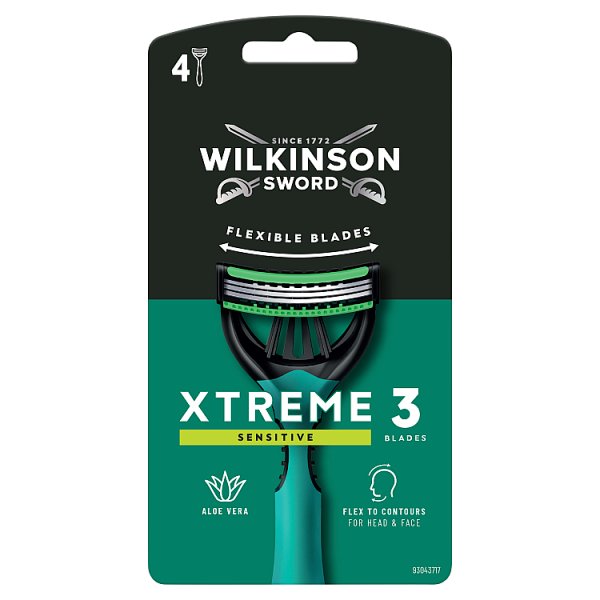 Wilkinson Sword Men's Xtreme 3 Sensitive Disposable Razors 4Pk