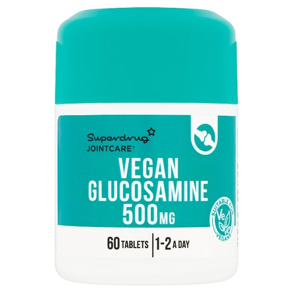 Superdrug Unisex Vegetarian Glucosamine Vitamin C 60 Tablets 500Mg