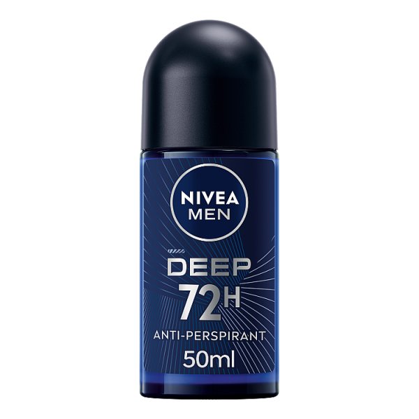 Nivea Men Men's Black Nivea Deep 72H Anti-Perspirant Roll-On Deodorant 50Ml