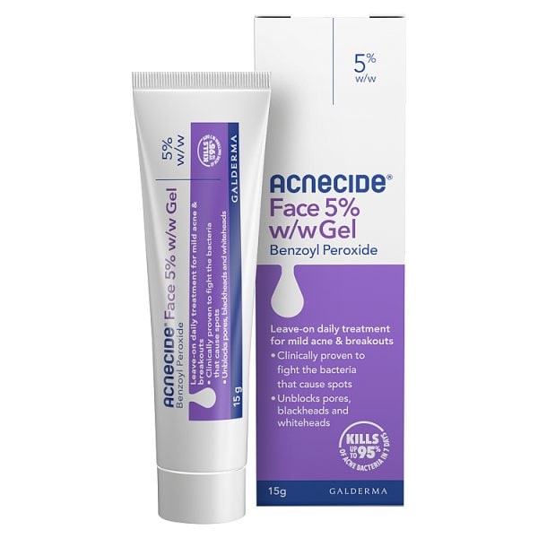 Acnecide Face Gel Spot Treatment Benzoyl Peroxide 15g