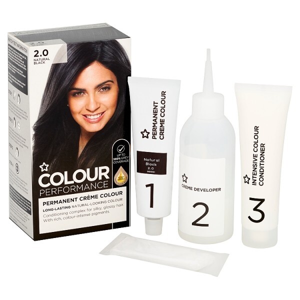 Superdrug Performance Permanent Hair Dye Black 2.0 Hair Superdrug