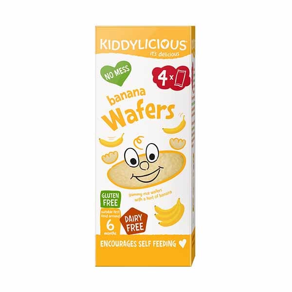 Kiddylicious Banana Mini Wafers 4 X 4G