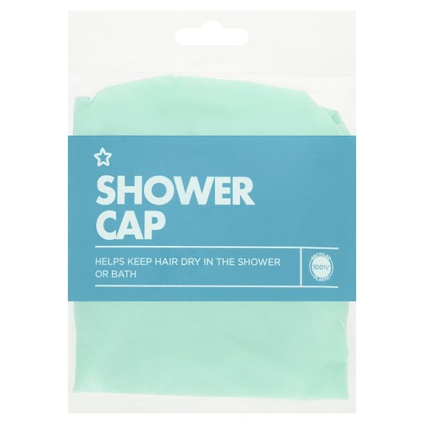Superdrug Unisex Green Shower Cap