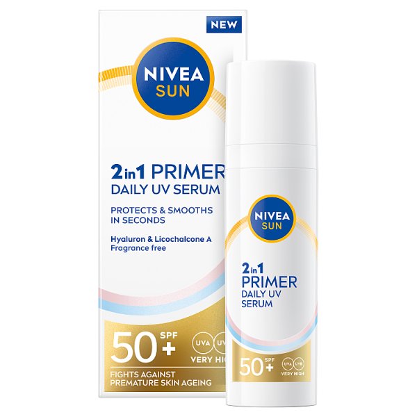 NIVEA SUN 2-in-1 Primer Daily UV Face Serum SPF50+ 30ml