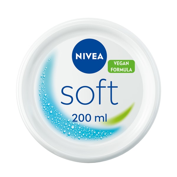 NIVEA Soft Moisturiser Cream for Face Hands & Body 200ml