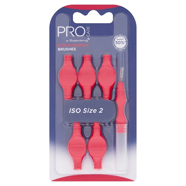 Procare Unisex Red Iso Size By Superdrug Interdental Brushes Red 0.5Mm