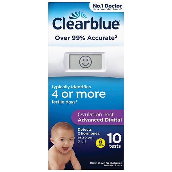 Clearblue Unisex Advanced Digital Ovulation Test - 10 Pack
