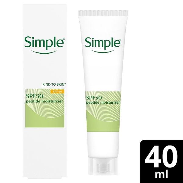 Simple Kind To Skin SPF 50 Peptide Moisturiser 40ml