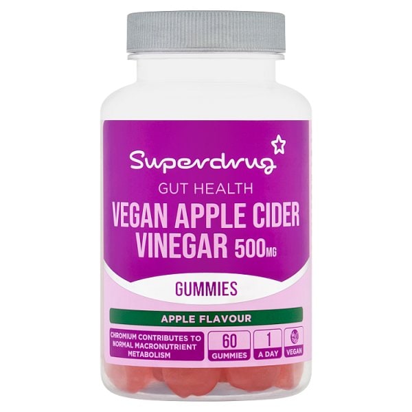Superdrug Unisex Apple Cider Vinegar Gummies 500Mg 60S