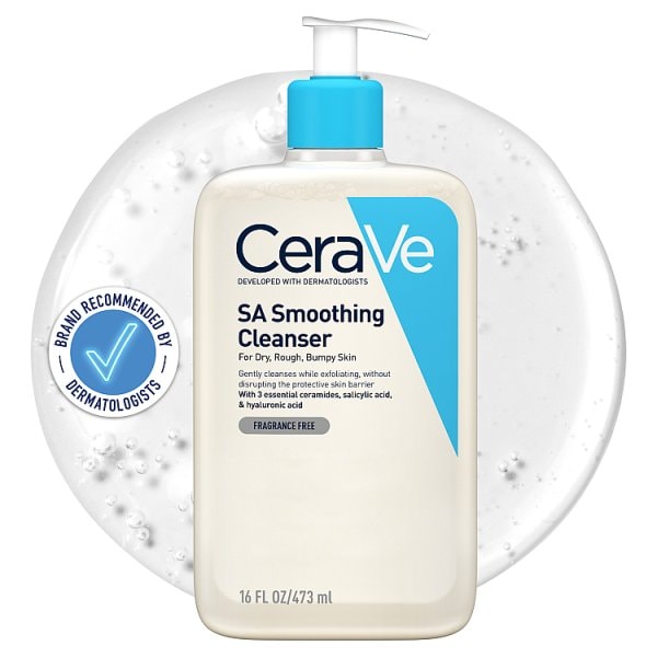 CeraVe SA Smoothing Cleanser for Dry Rough Bumpy Skin 473ml