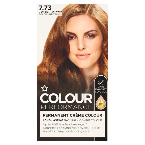 Superdrug Unisex Brown Colour Performance 7.73 Natural Golden