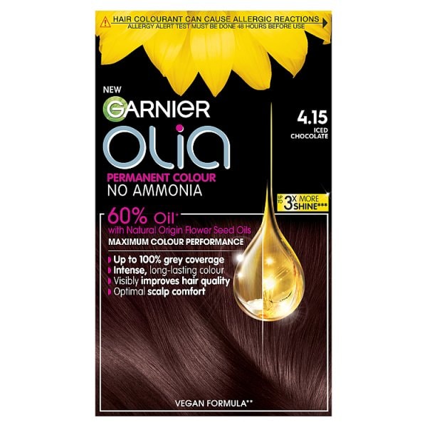 Garnier Olia Unisex Iced Chocolate Brown 4.15 4.15 Iced Chocolate Brown Permanent Hair Dye