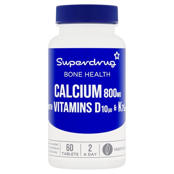 Superdrug Unisex Calcium & Vitamin D & K 60S