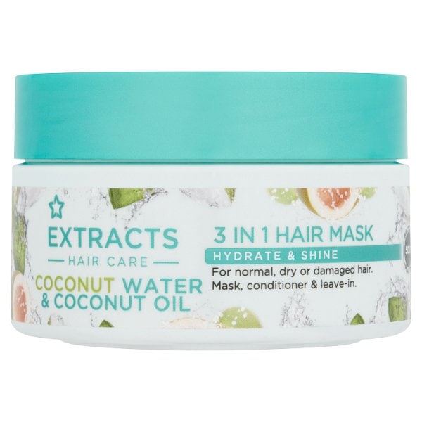 Superdrug Unisex Coconut Water Hydrate & Shine Hair Mask With