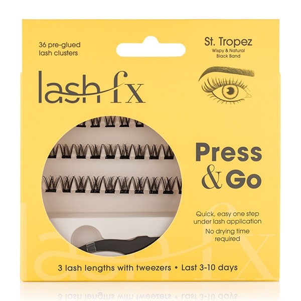 Lash Fx Press & Go - St. Tropez: Wispy & Long With Black Glue