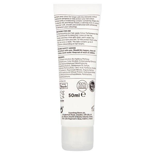 Superdrug Colour Performance Conditioner Red 50ml | Hair | Superdrug