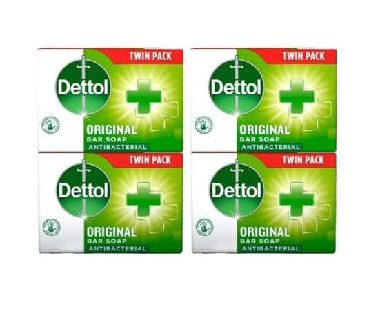 Dettol Original Antibacterial Hand Soap Bar 4 x 100g