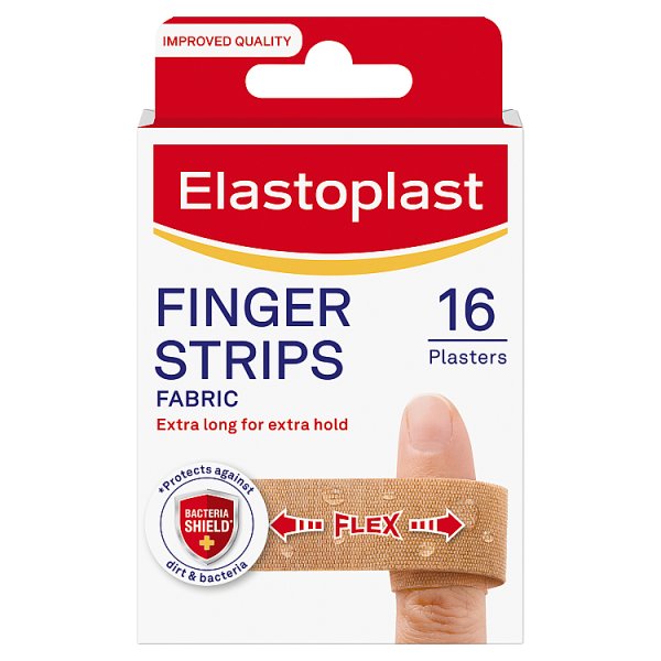 Elastoplast Unisex Flexible Fabric Finger Strip 16 Plasters