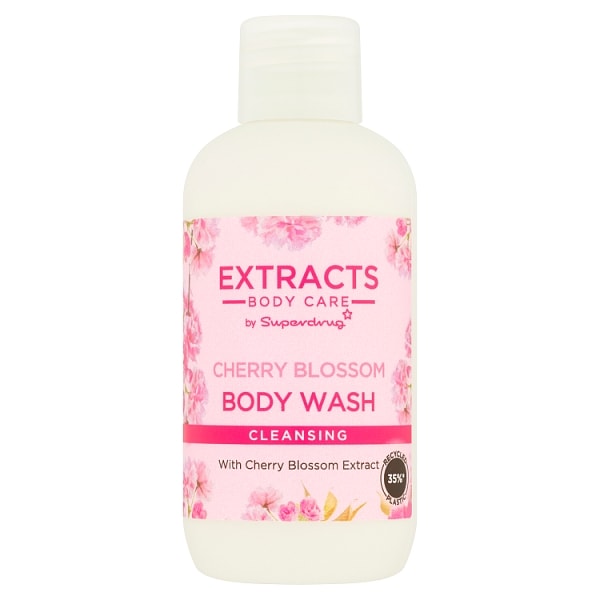 Superdrug Unisex Extracts Cherry Blossom Body Wash Travel Mini