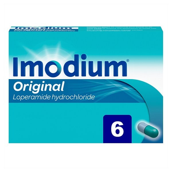 Imodium Unisex Original Diarrhoea Loperamide Tablets X 6