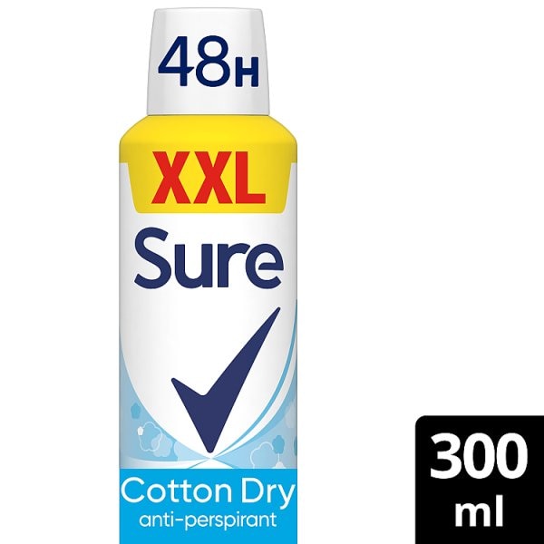 Sure Women's Light Anti-Perspirant Aerosol Cotton Dry 300Ml