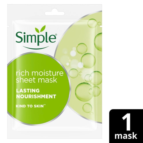Simple Kind to Skin Rich Moisture Sheet Mask 1 x 21ml