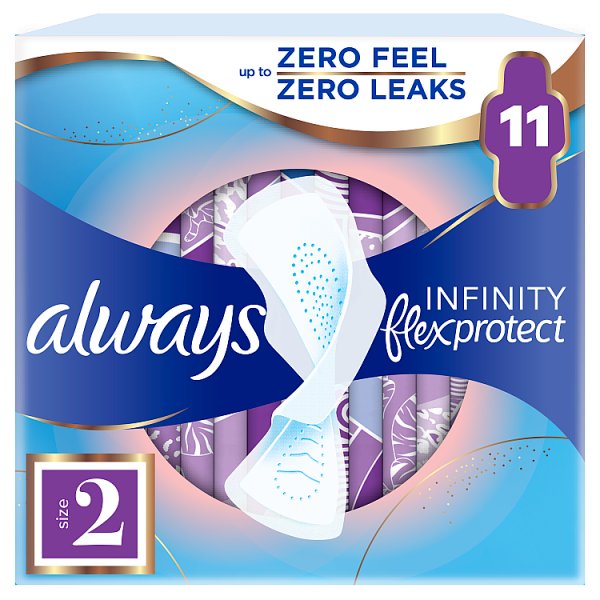 Always Women's Infinity Long With Wings Sanitary Towels 11 Pack