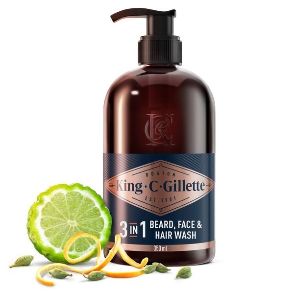 King C. Gillette Beard Shampoo & Face Wash 350ml