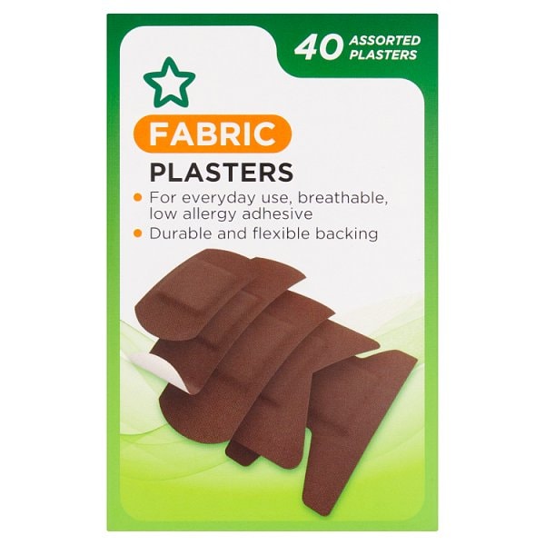 Superdrug Unisex Dark Fabric Skin Tone Plasters X 40