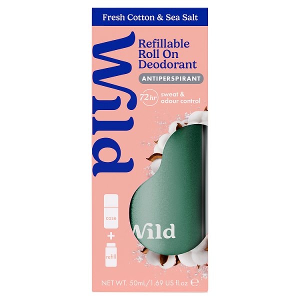 Wild Women's Aqua Case Fresh Cotton Roll On Starter Pack 50Ml